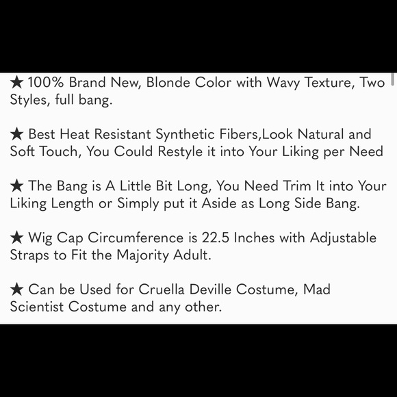 🆕️ Wavy Shoulder Length Heat Resistant Wig Blonde - Picture 5 of 6